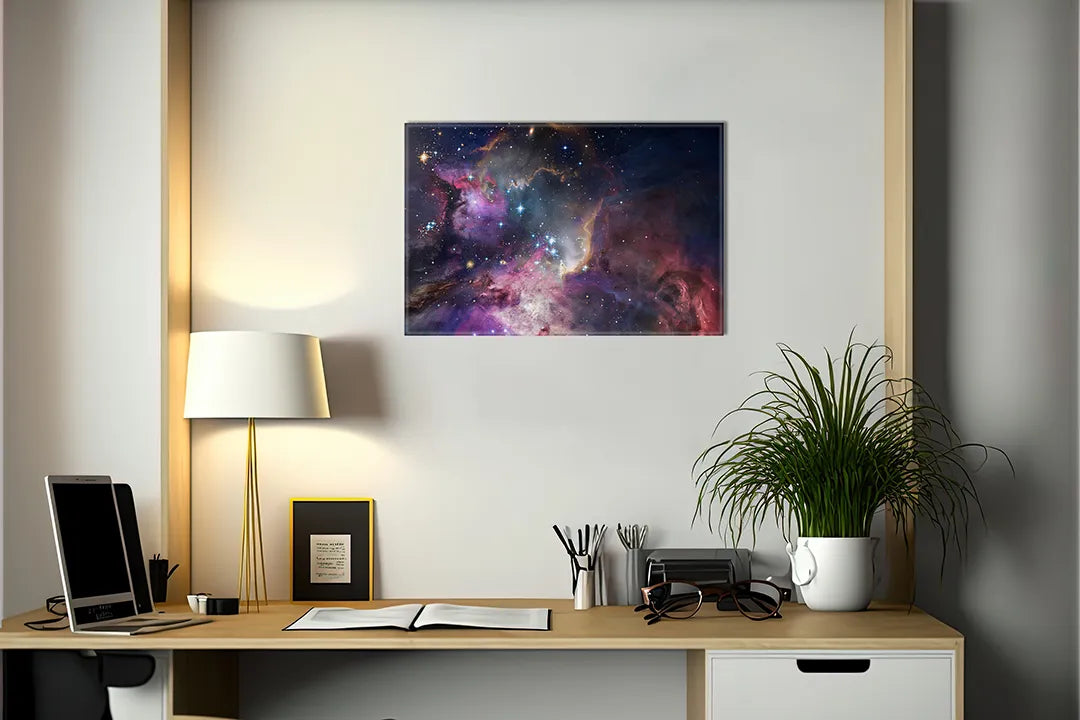 Metalen magneetbord met sterrenstelsel ontwerp – droog uitwisbaar & magnetisch