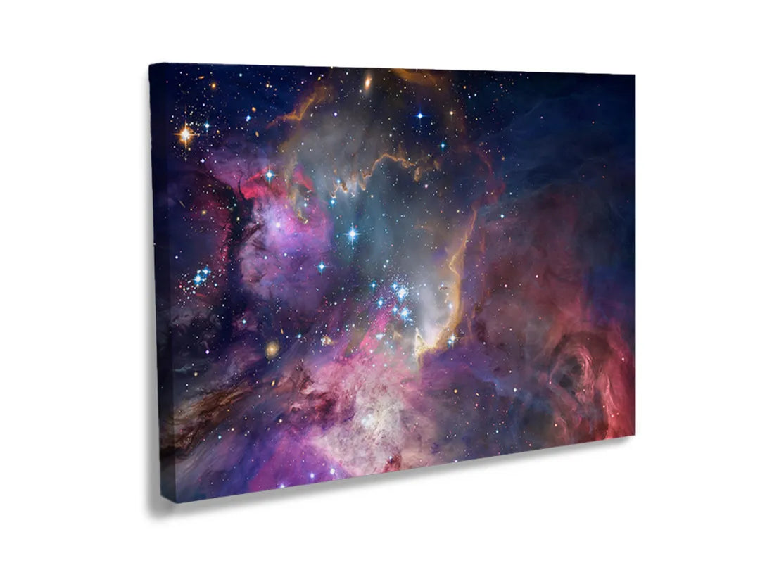 Metalen magneetbord met een sterrenstelsel ontwerp, perfect als decoratie en voor notities.