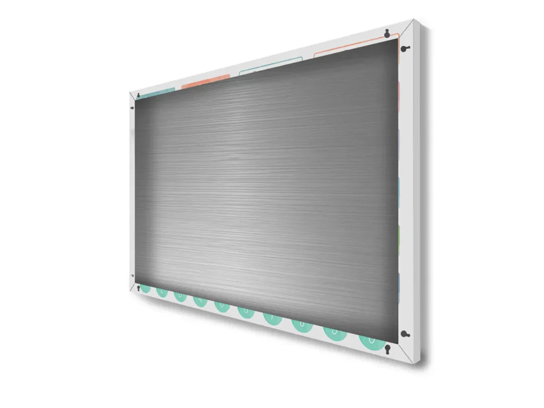 Decoratief metalen magneetbord met maanden en cijfers – droog uitwisbaar & magnetisch