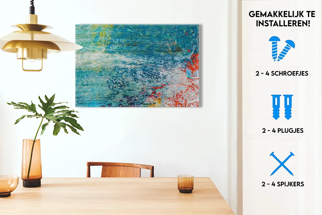 Kleurrijk metalen magneetbord voor wanddecoratie – droog uitwisbaar & magnetisch