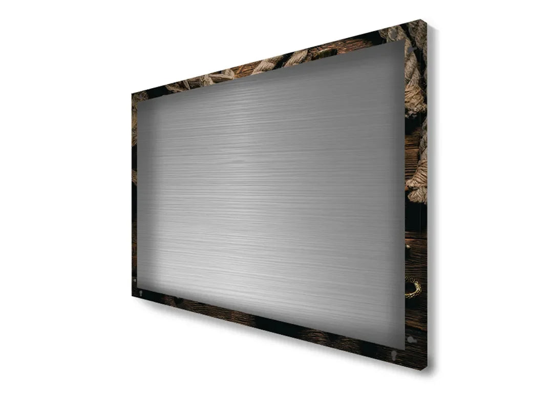 Metalen magneetbord met oude kaart en accessoires – droog uitwisbaar & magnetisch