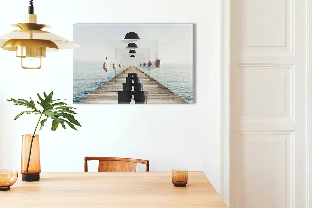 Metalen magneetbord met illusionistisch ontwerp – droog uitwisbaar & magnetisch