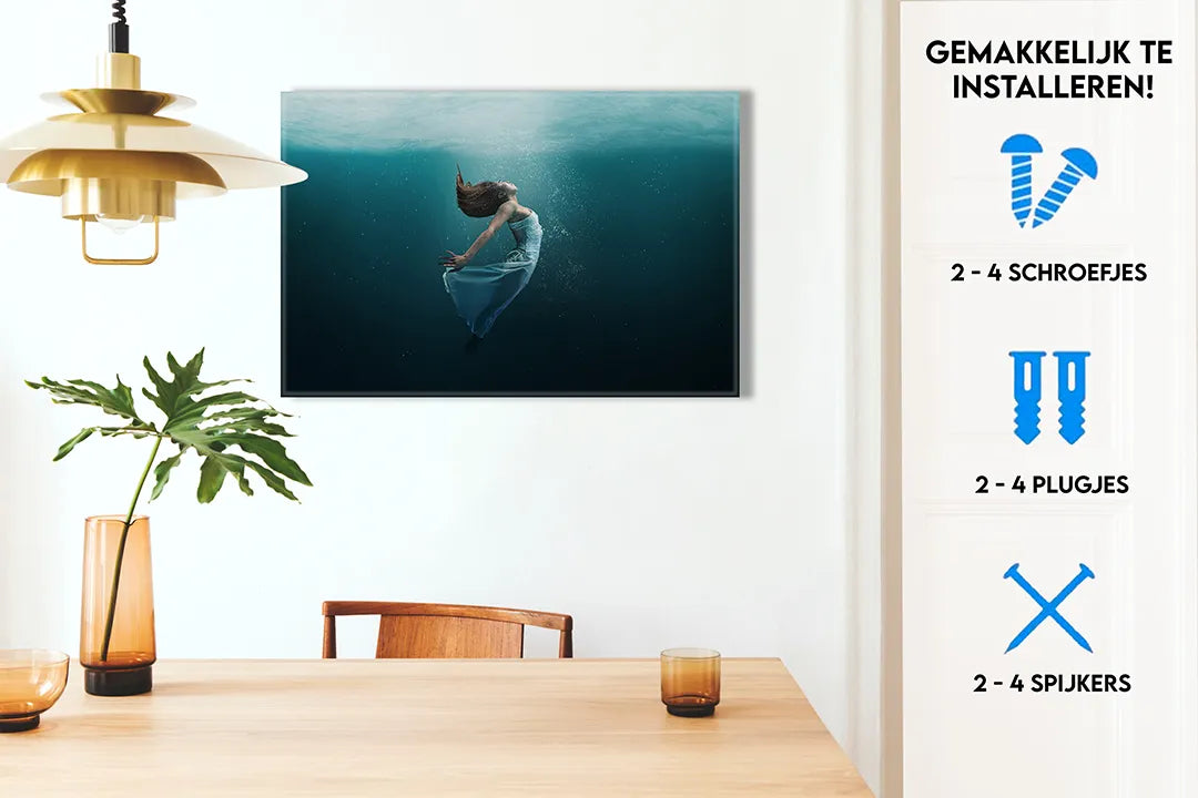 Boeiende Onderwatermagie - Aluminium Magneetbord – droog uitwisbaar & magnetisch