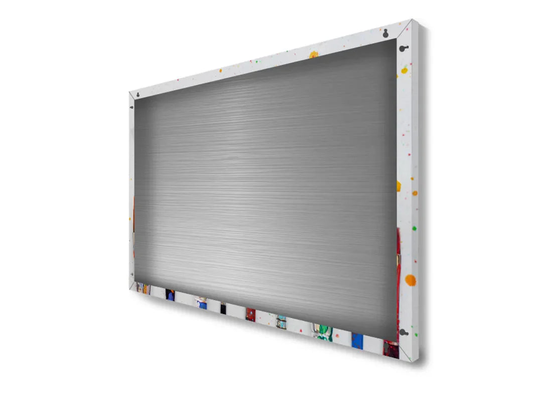 Metalen magneetbord met schilderkwasten en kleurspatten – droog uitwisbaar & magnetisch