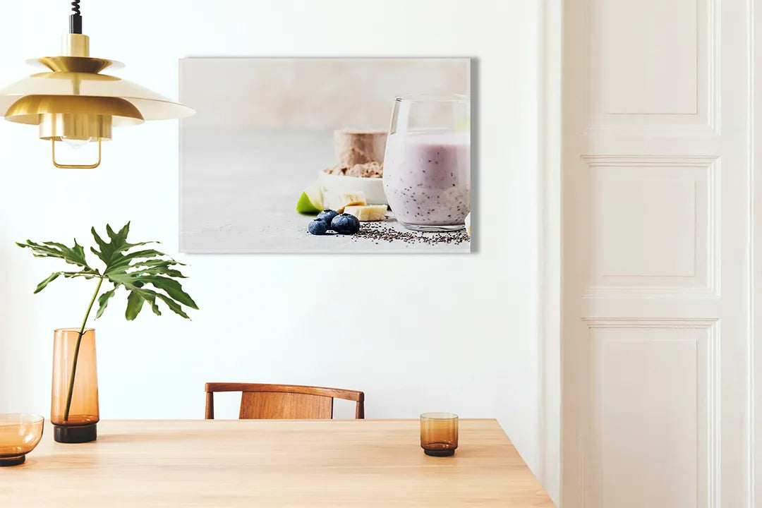 Metalen magneetbord met smoothie en fruit - droog uitwisbaar & magnetisch