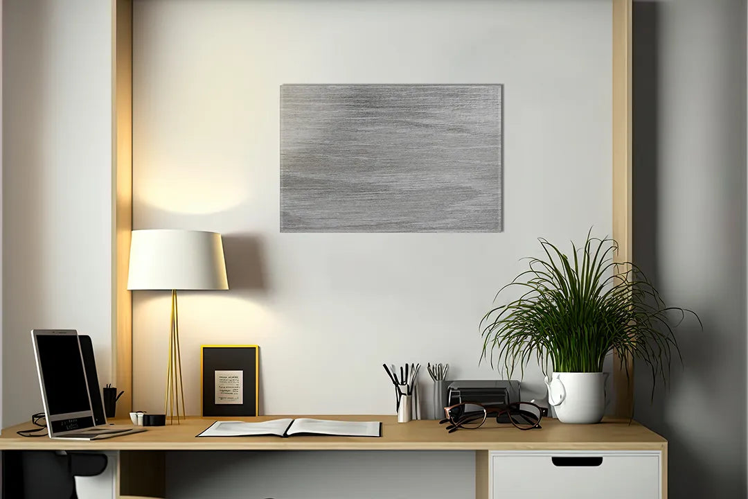 Stijlvol aluminium magneetbord met een houtlook – droog uitwisbaar & magnetisch