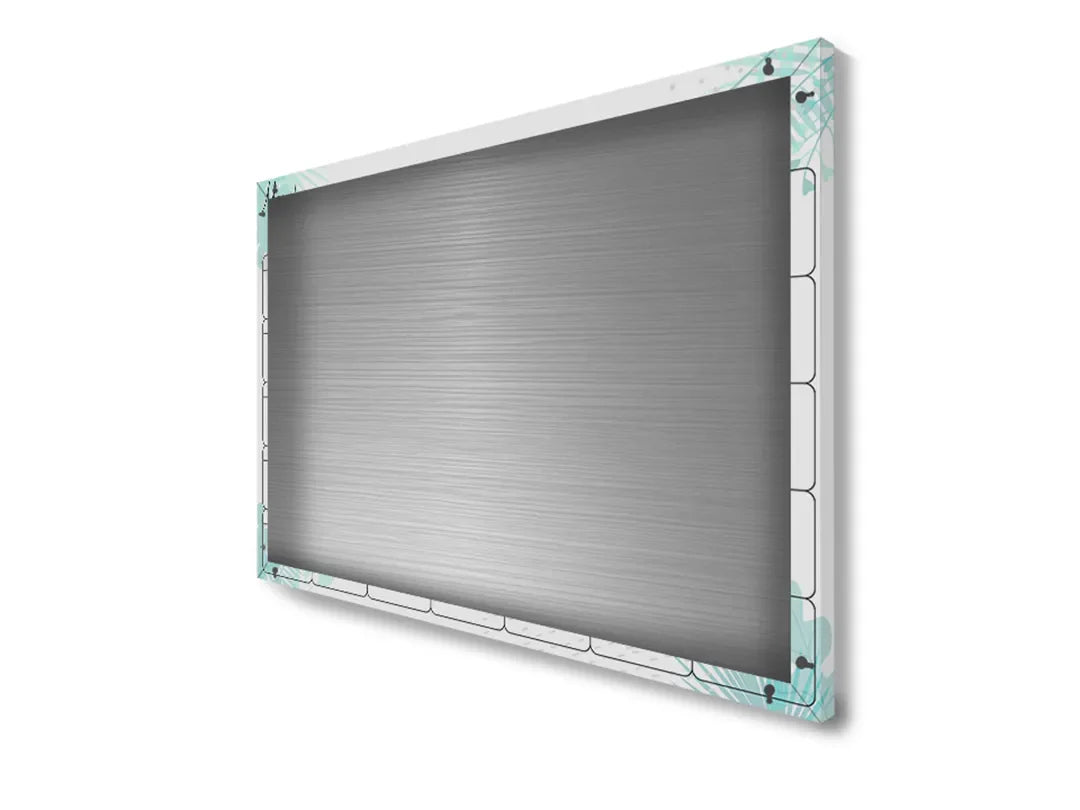 Metalen magneetbord met maandplanning bloemen – droog uitwisbaar & magnetisch