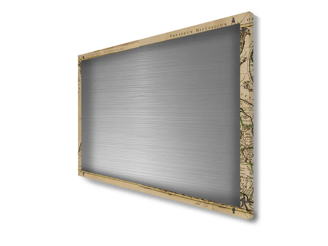 Antieke kaart wandpaneel - metalen magneetbord – droog uitwisbaar & magnetisch
