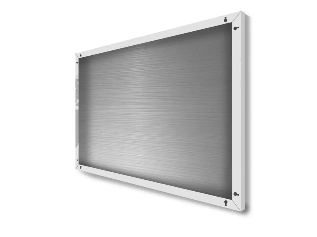 Metalen magneetbord met wereldkaart in grijstinten – droog uitwisbaar & magnetisch