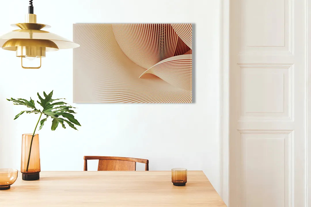 Uniek metalen magneetbord in zachte aardetinten – droog uitwisbaar & magnetisch