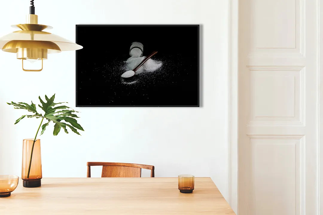 Modern metalen magneetbord met suiker en lepel thema – droog uitwisbaar & magnetisch