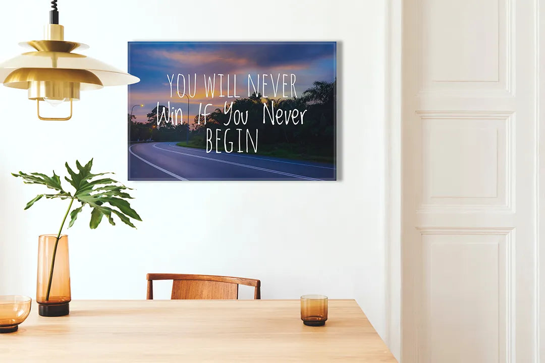 Metalen magneetbord ‘Forget the Mistake, Remember the Lesson’ – quote wandbord