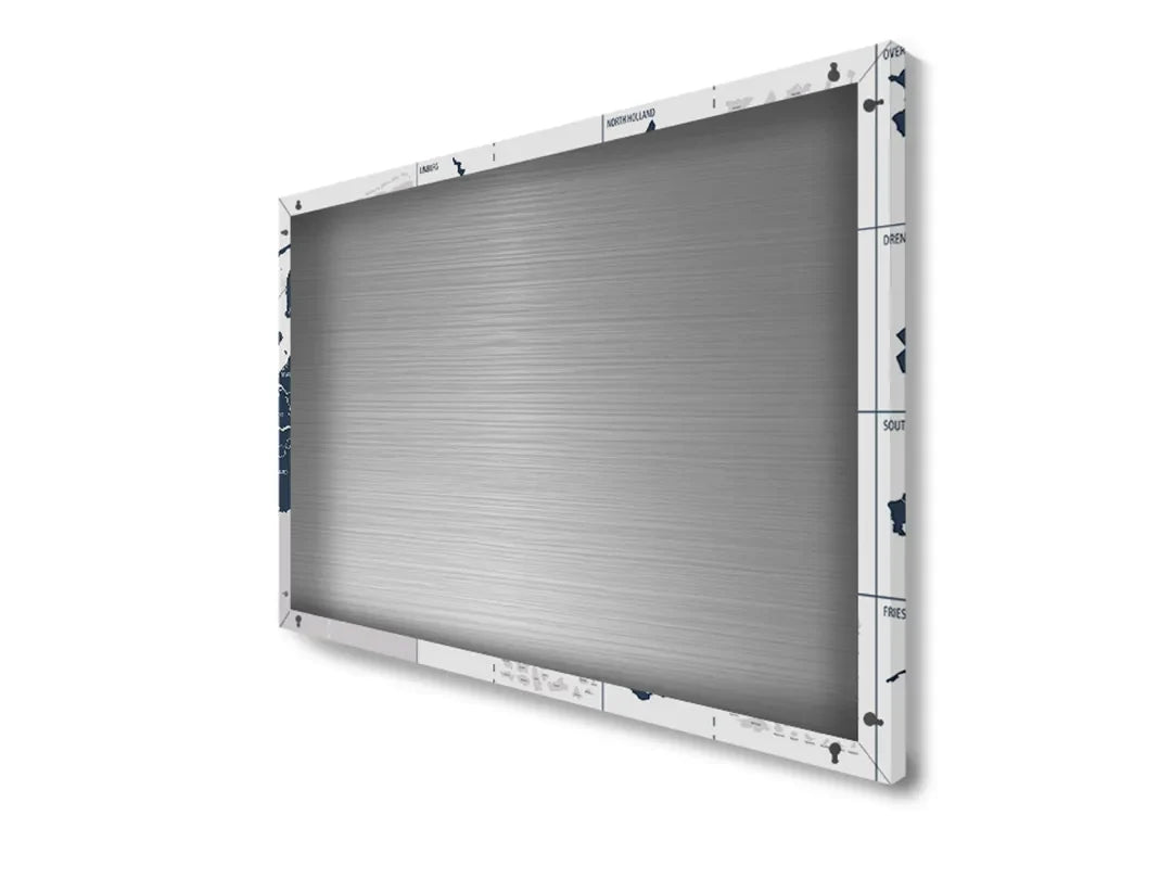 Metalen magneetbord met gedetailleerde kaart van Nederland – droog uitwisbaar & magnetisch