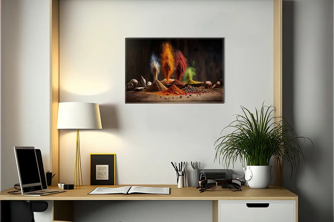 Metalen magneetbord met kruiden & specerijen – keuken wanddecoratie