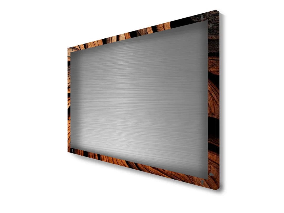 Metalen Magneetbord met Houtachtig Design – droog uitwisbaar & magnetisch