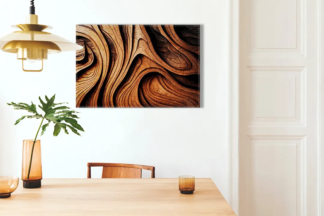 Metalen Magneetbord met Houtachtig Design – droog uitwisbaar & magnetisch