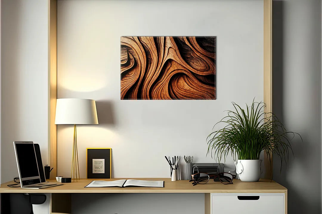 Metalen Magneetbord met Houtachtig Design – droog uitwisbaar & magnetisch