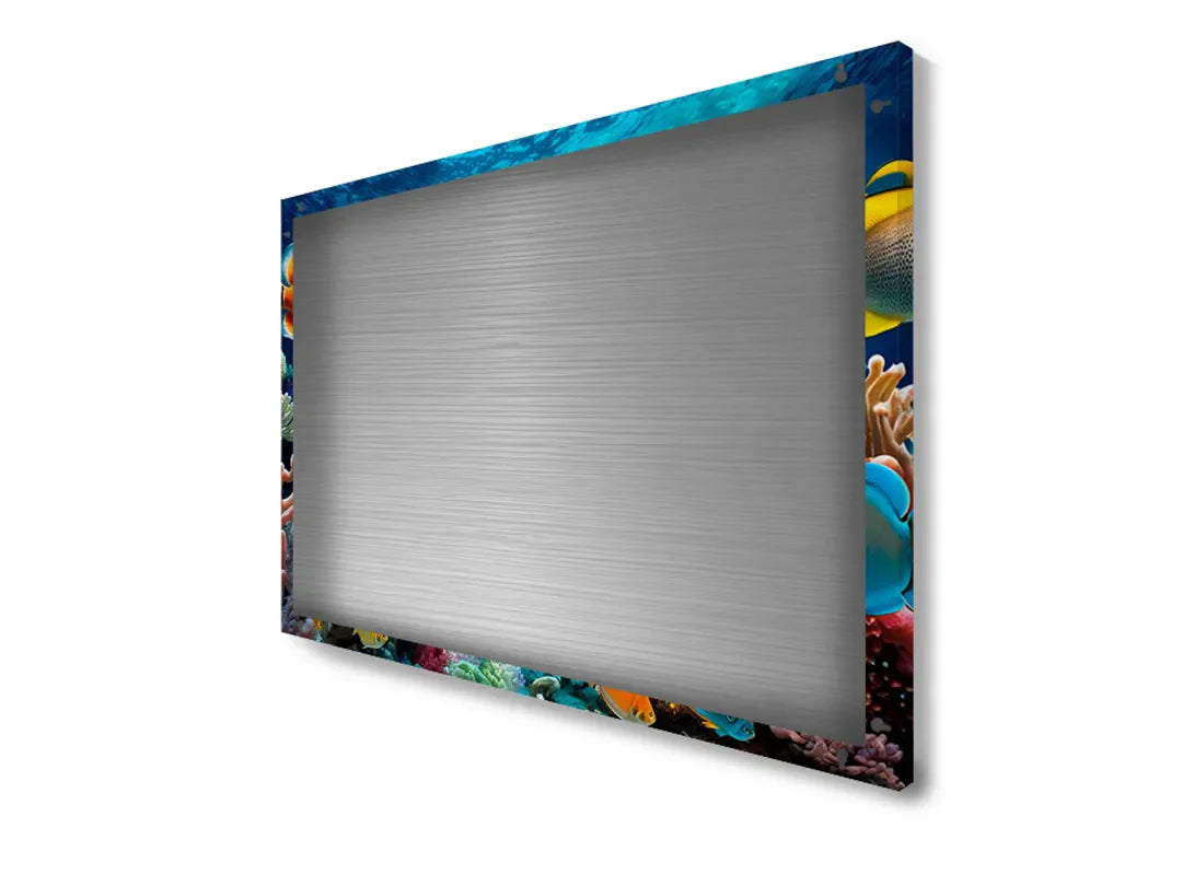 Kleurrijk onderwaterleven op metalen magneetbord – droog uitwisbaar & magnetisch