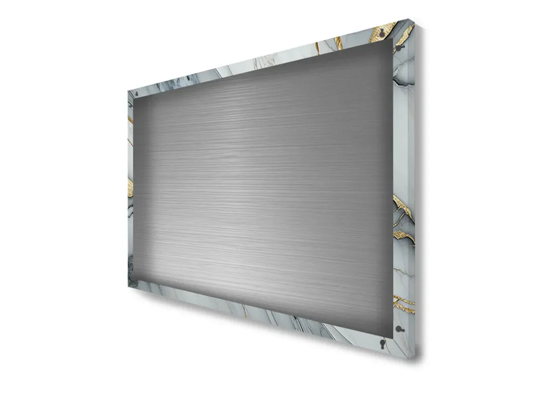 Elegante metalen magneetbord met marmerdesign – droog uitwisbaar & magnetisch