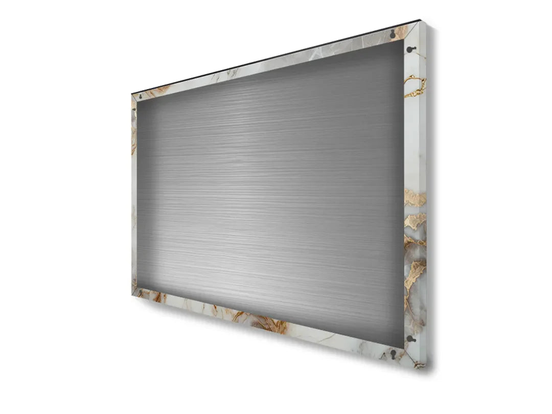 Elegant aluminium magneetbord met marmerdesign – droog uitwisbaar & magnetisch