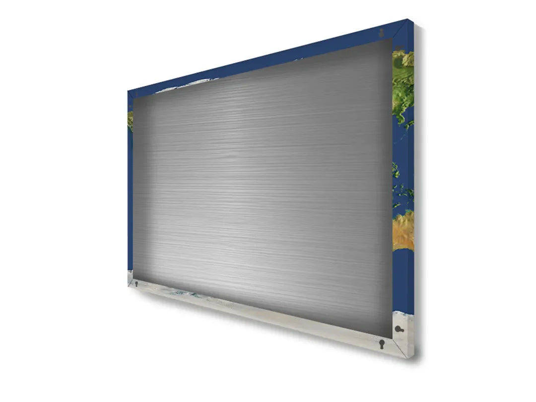 Metalen magneetbord continenten kaart – leerzame wereldkaart