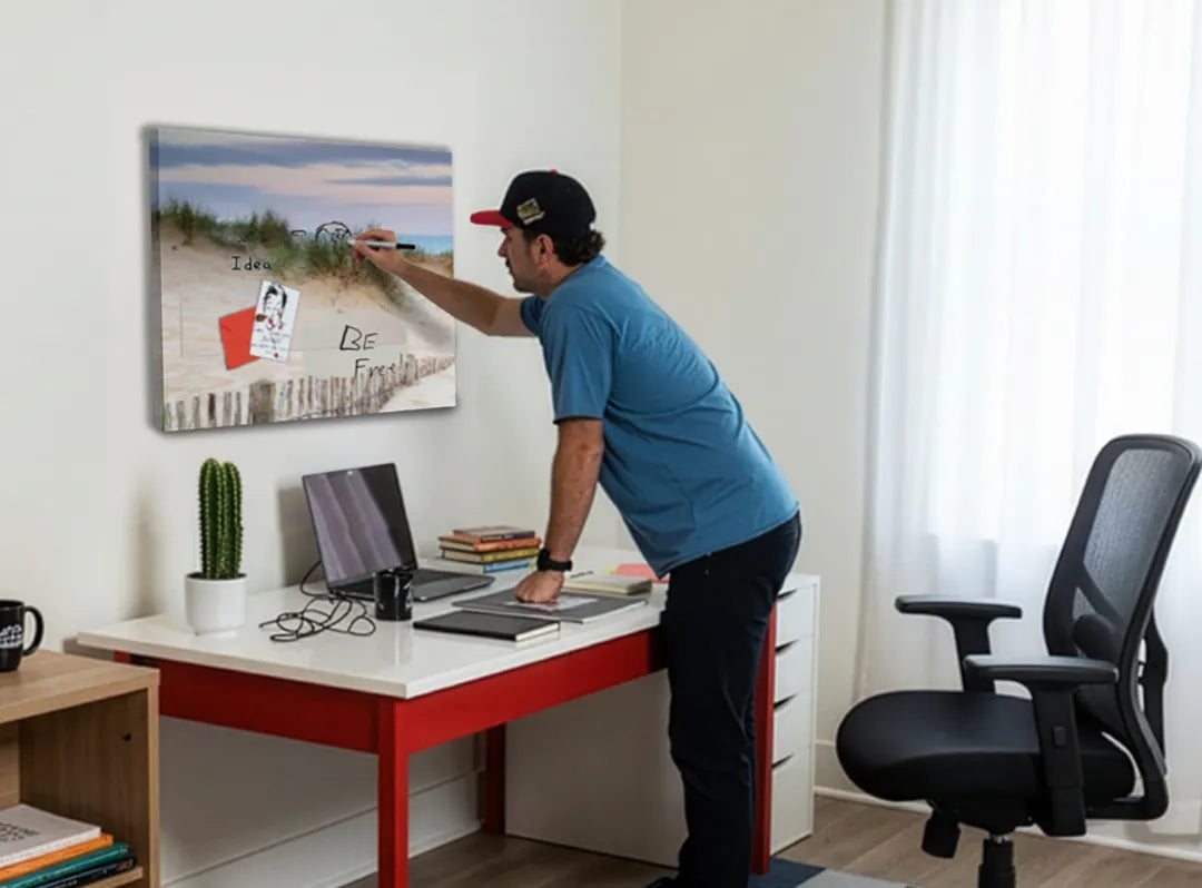 Metalen magneetbord met een prachtig duinlandschap – droog uitwisbaar & magnetisch