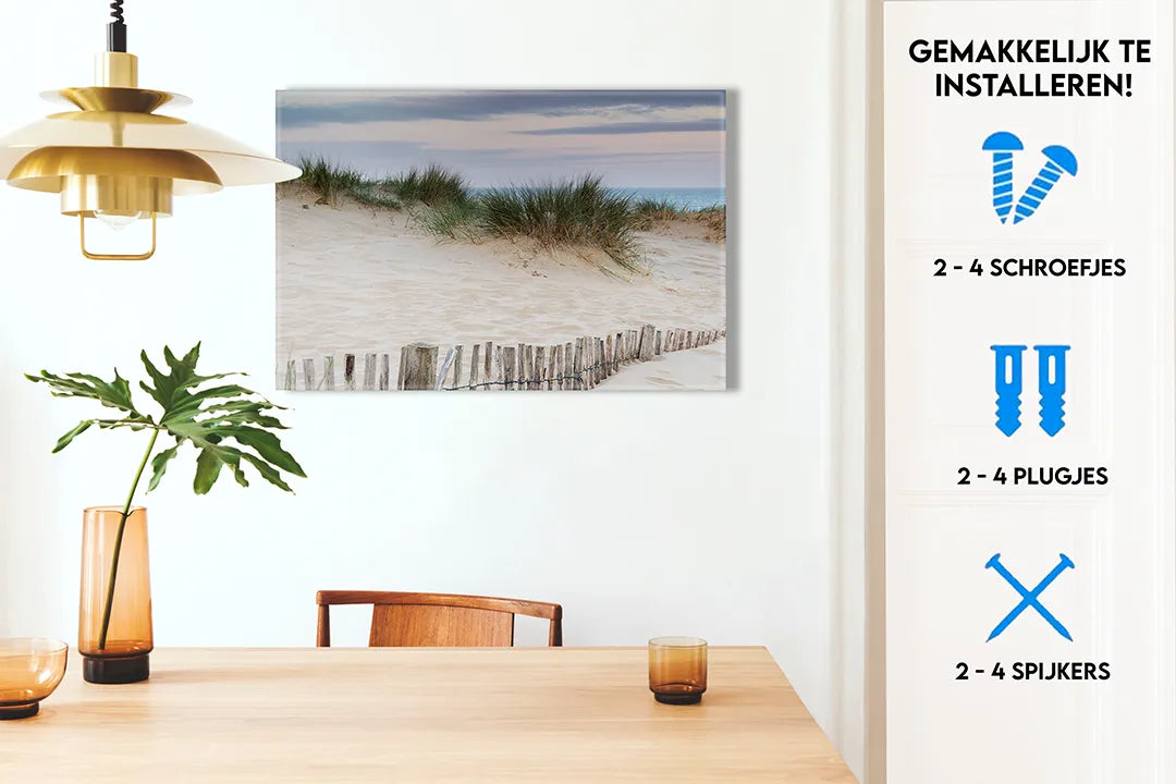 Metalen magneetbord met een prachtig duinlandschap – droog uitwisbaar & magnetisch