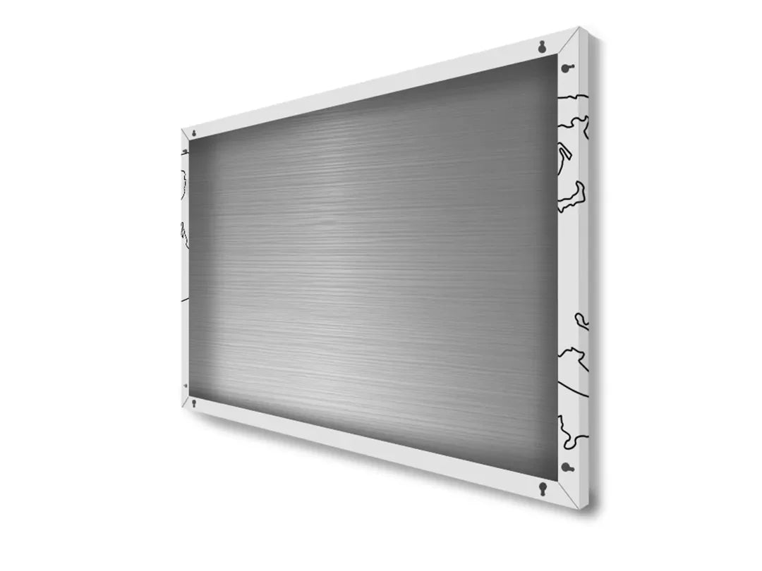 Metalen magneetbord met wereldkaart ontwerp – droog uitwisbaar & magnetisch