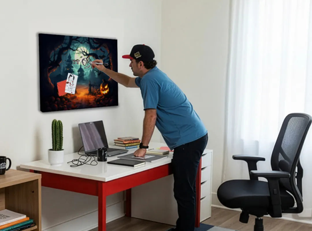 Spookachtig magneetbord met Halloween thema – droog uitwisbaar & magnetisch