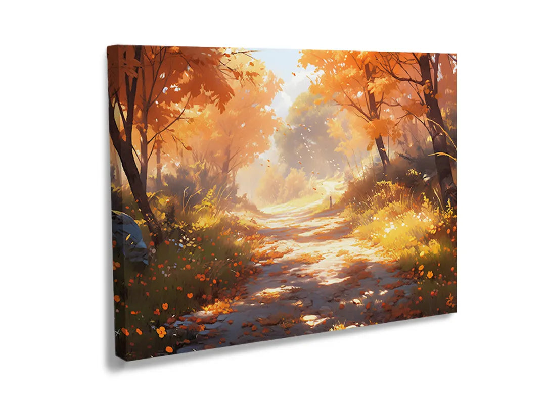 Metalen magneetbord met een prachtig herfstlandschap, ideaal voor decoratie en als memobord.