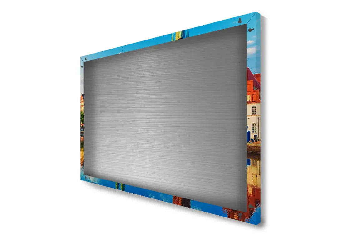 Kleurrijk Metalen Magneetbord van Historische Stad – droog uitwisbaar & magnetisch