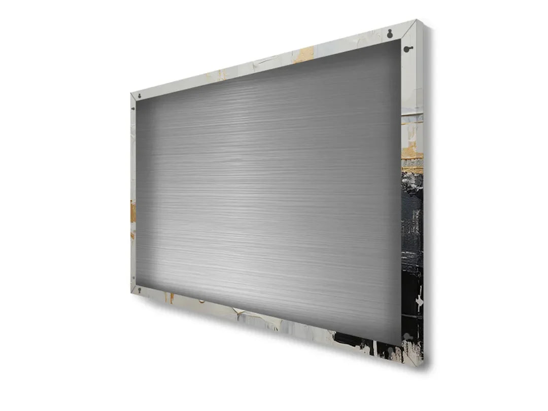 Stijlvol aluminium magneetbord met gouden accenten – droog uitwisbaar & magnetisch