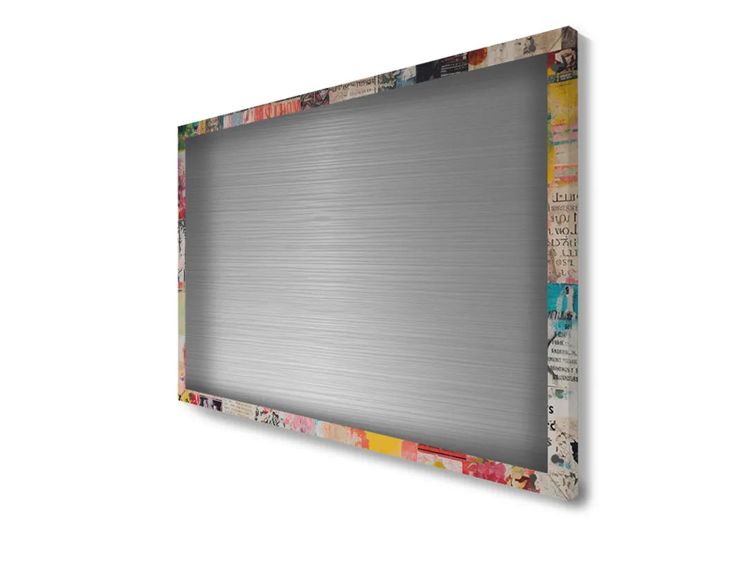 Kleurrijk metalen magneetbord met vintage print – droog uitwisbaar & magnetisch