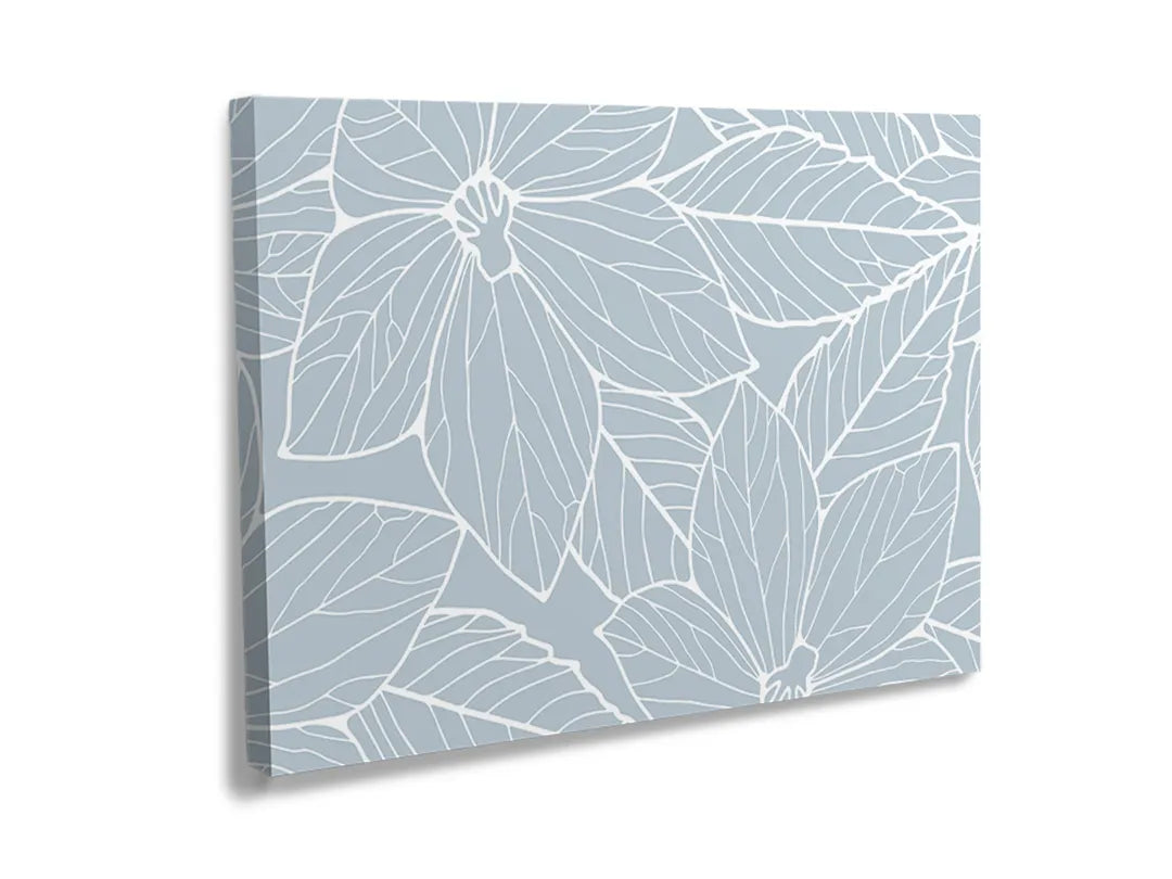 Metalen bord met een elegant bladerenontwerp in blauw