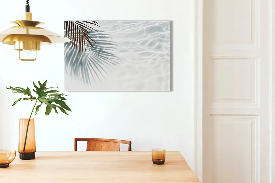 Metalen magneetbord met palmblad ontwerp - droog uitwisbaar & magnetisch