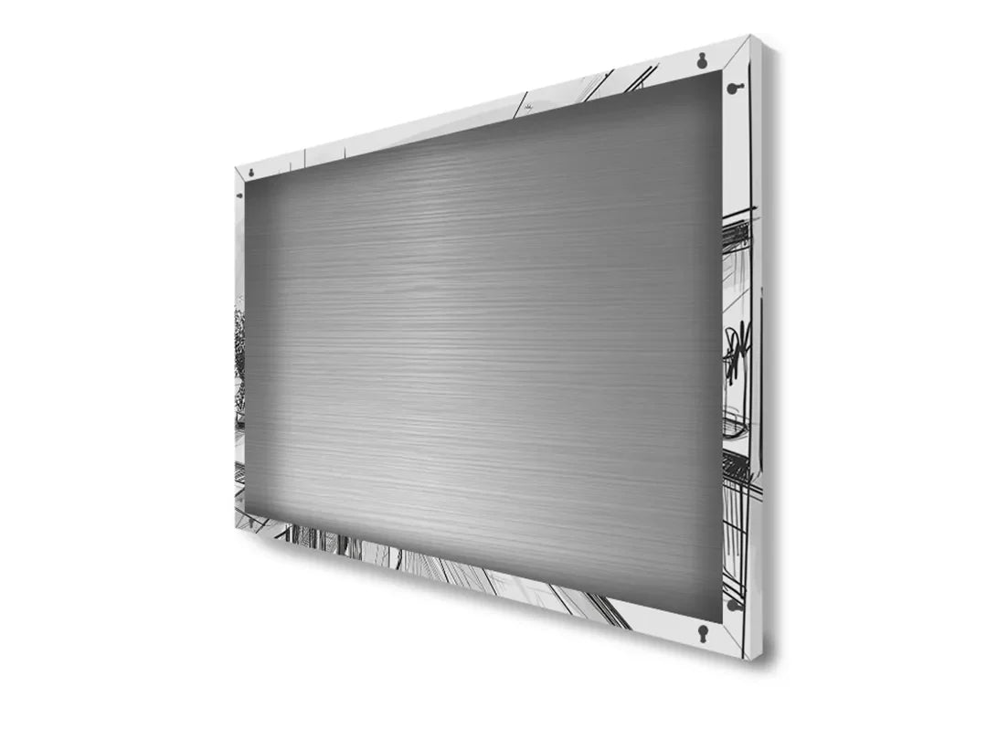 Metalen magneetbord met keukenontwerp – droog uitwisbaar & magnetisch