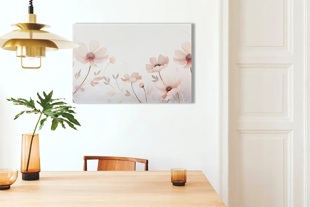 Metalen magneetbord met mooie bloemenprint - droog uitwisbaar & magnetisch