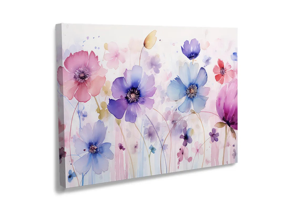 Kleurrijk metalen bord met bloemen als decoratie en magneetbord.