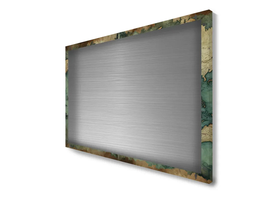 Metalen magneetbord met wereldkaart – droog uitwisbaar & magnetisch