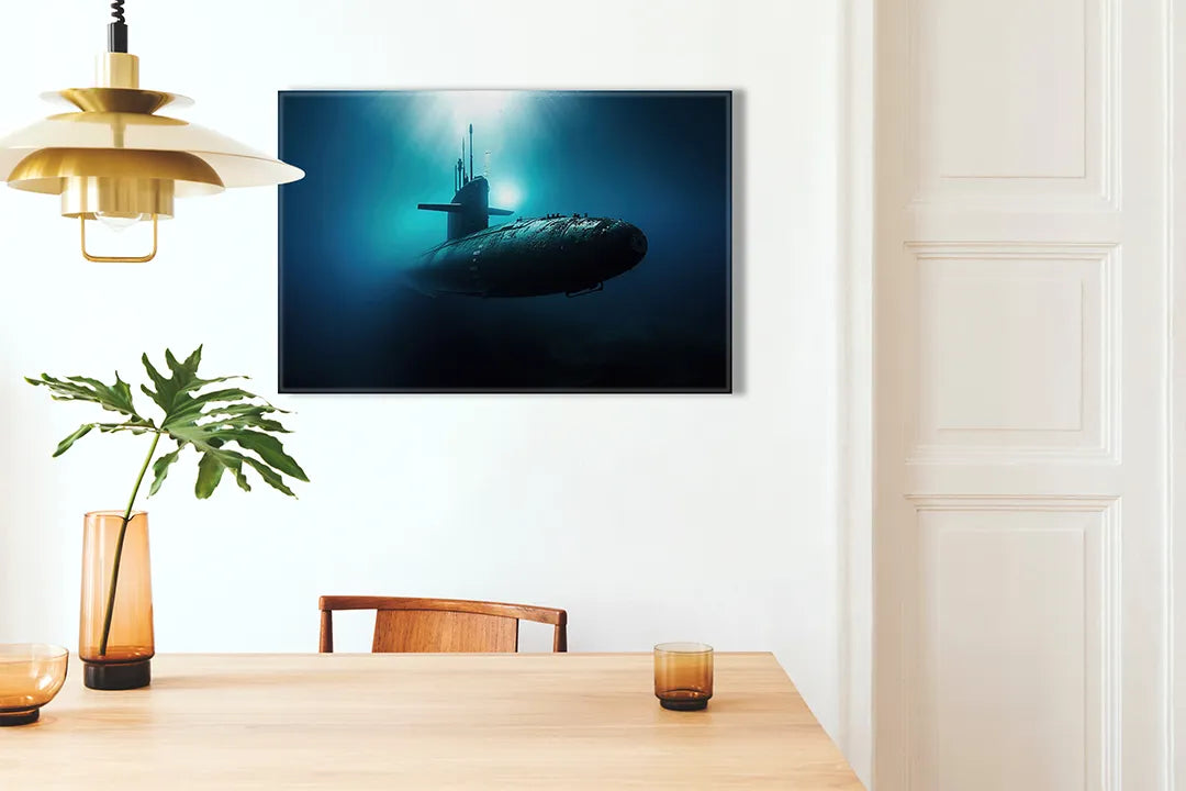 Metalen magneetbord onderzeeboot in diepzee – droog uitwisbaar & magnetisch