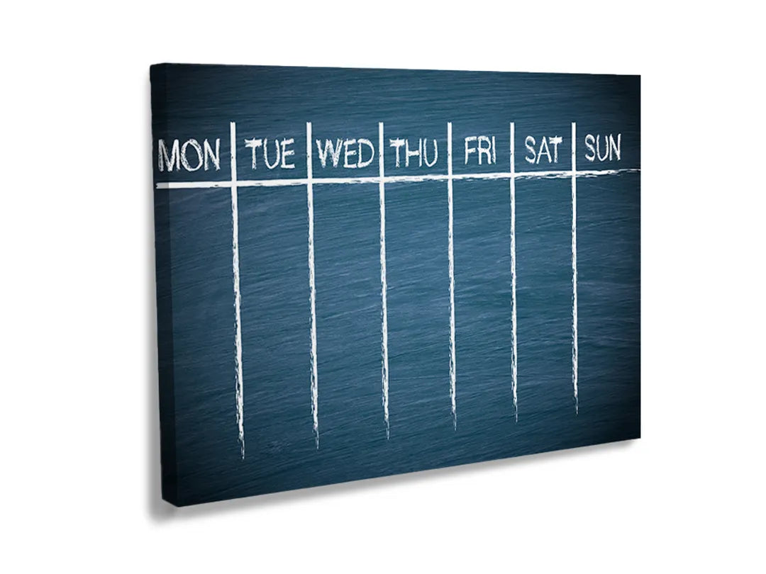 Metalen magneetbord met weekplanner voor een georganiseerde styling.