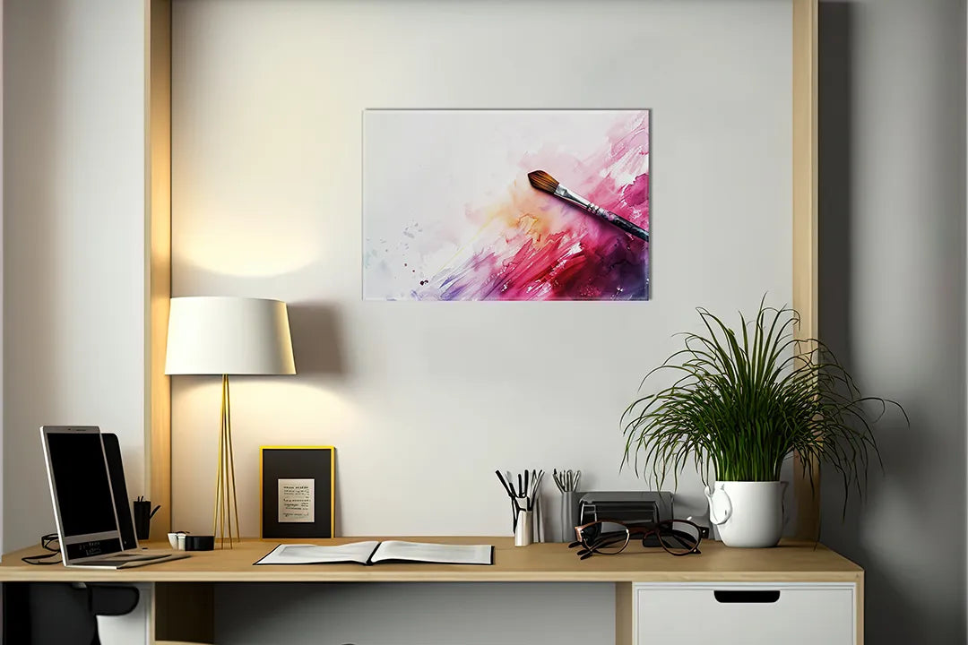 Kleurrijk Aluminium Magneetbord met Kwast – droog uitwisbaar & magnetisch