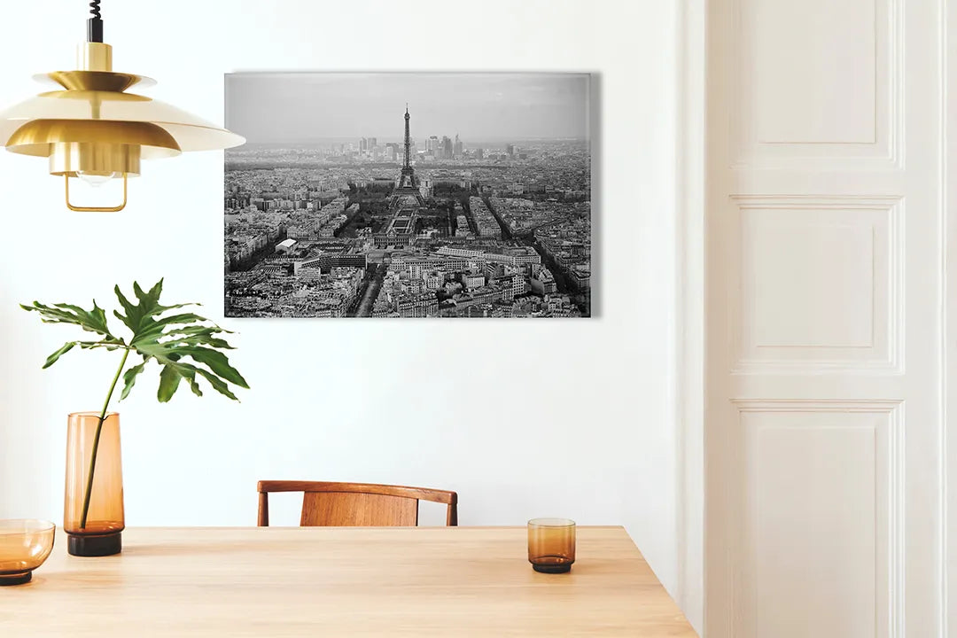 Metalen magneetbord met uitzicht op de Eiffeltoren - droog uitwisbaar & magnetisch