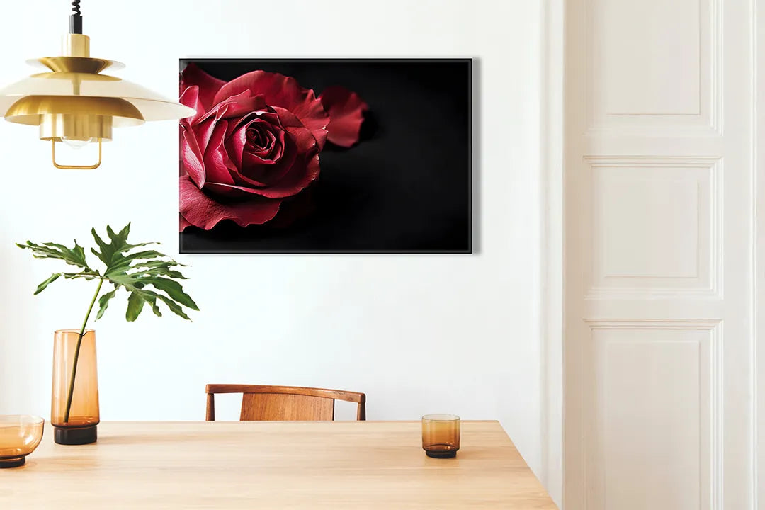 Metalen magneetbord met rode rozen als decoratie – droog uitwisbaar & magnetisch