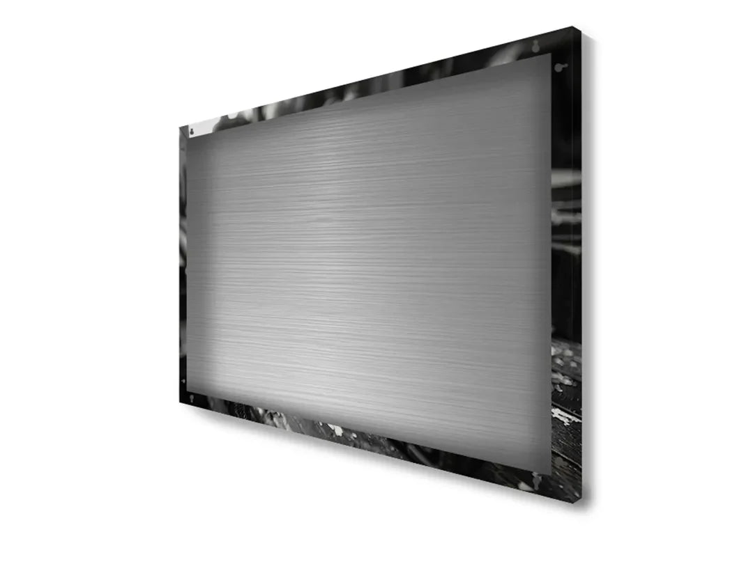 Metalen magneetbord met vintage letters in zwart-wit – droog uitwisbaar & magnetisch