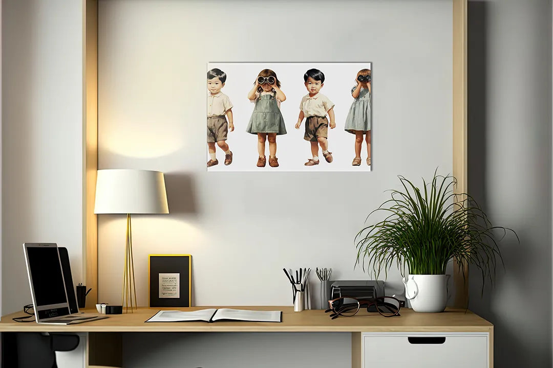 Metalen magneetbord met stijlvolle kinderverhalen - droog uitwisbaar & magnetisch