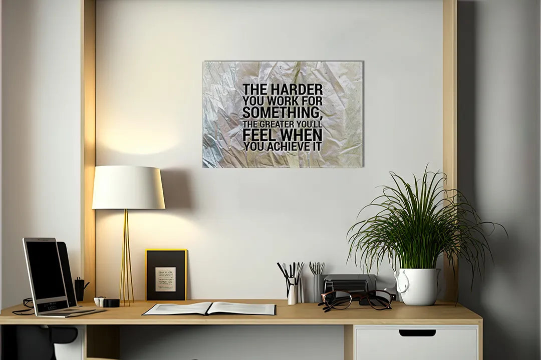 Inspirerend metalen magneetbord met motivatie quote – droog uitwisbaar & magnetisch