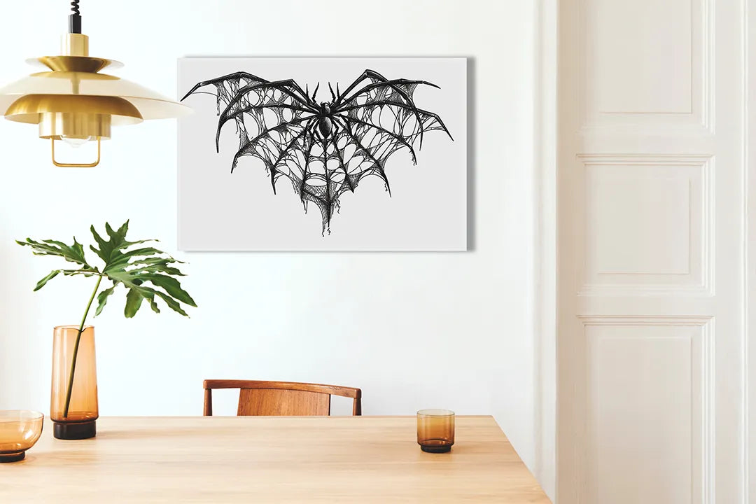 Metalen magneetbord met spin en web design – droog uitwisbaar & magnetisch