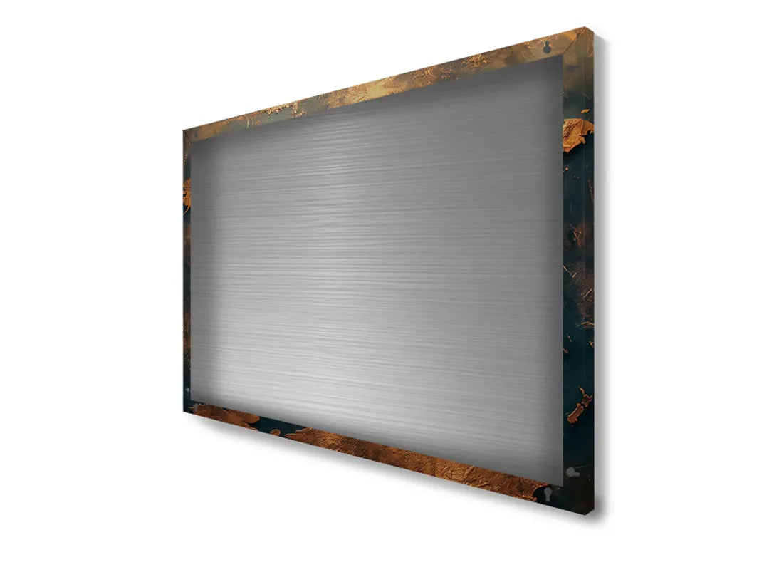 Metalen magneetbord wereldkaart in luxe bronslook – droog uitwisbaar & magnetisch