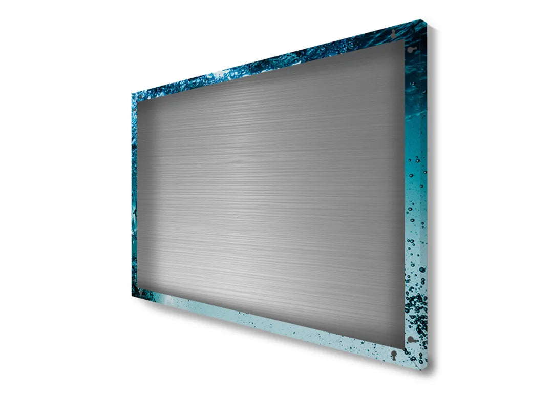 Metalen magneetbord met waterdruppels en luchtbellen – droog uitwisbaar & magnetisch